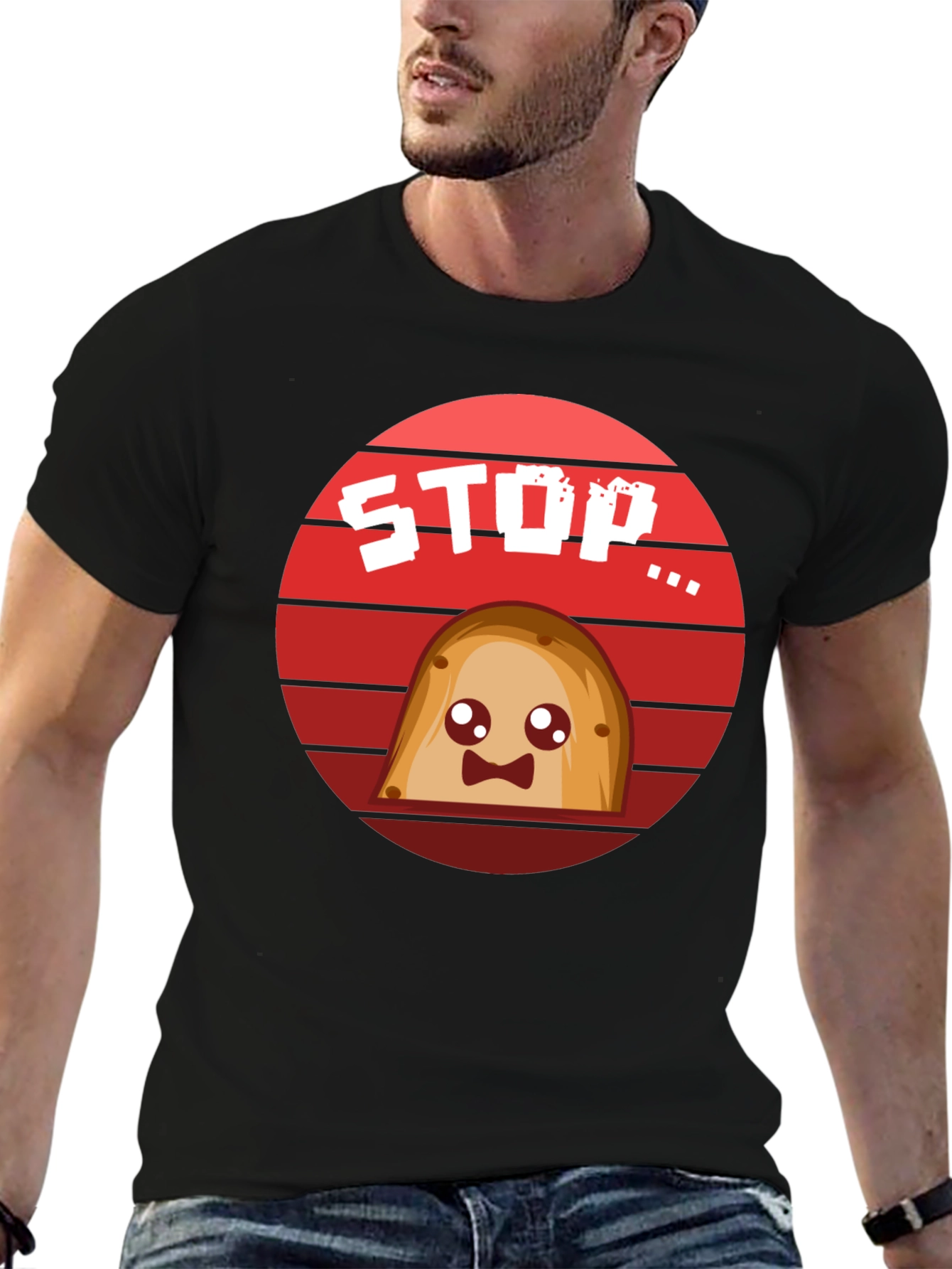 Cute Potato Stop Sign T-Shirt