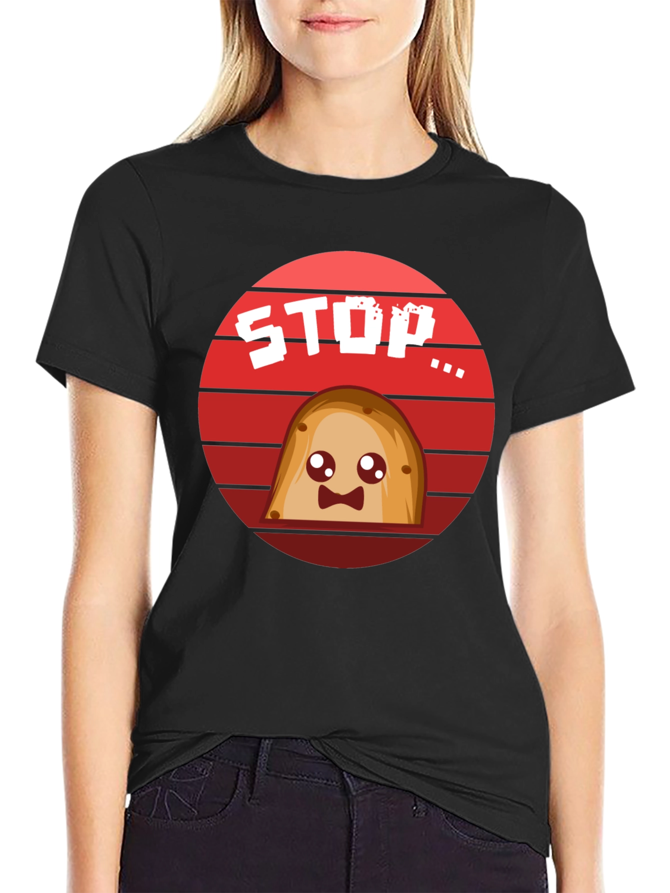 Cute Potato Stop Sign T-Shirt