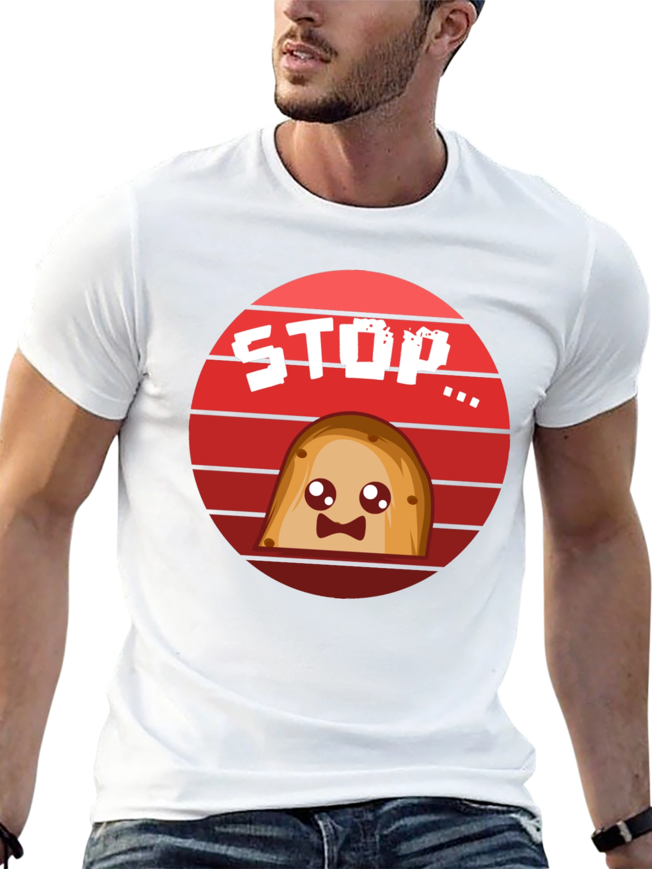 Cute Potato Stop Sign T-Shirt