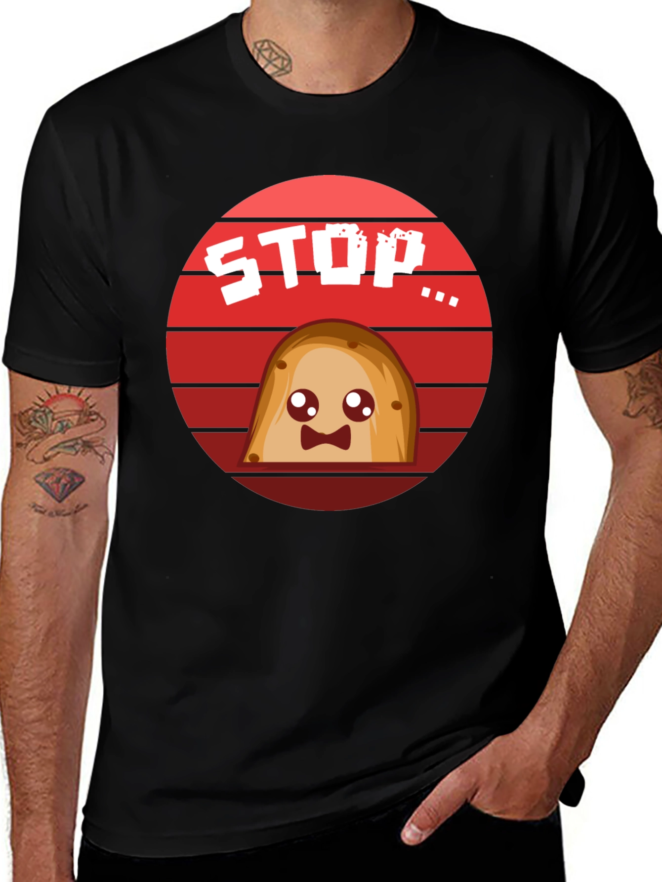 Cute Potato Stop Sign T-Shirt