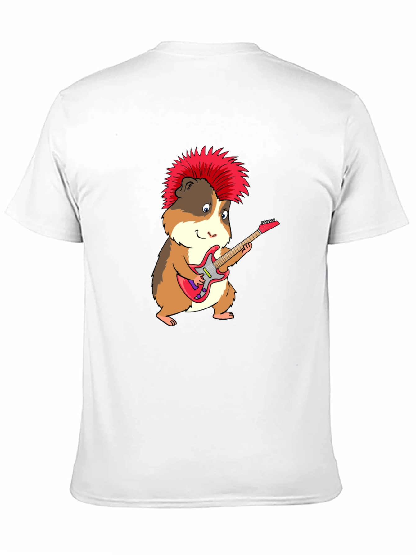 Punk Rock Guinea Pig Guitarist Graphic T-Shirt