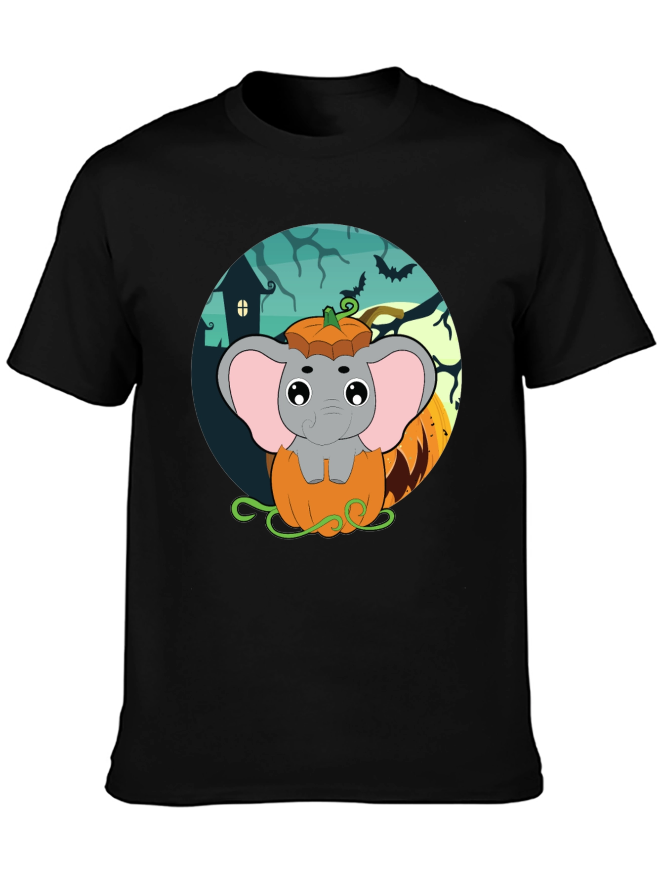 Elephant in Pumpkin Halloween T-Shirt