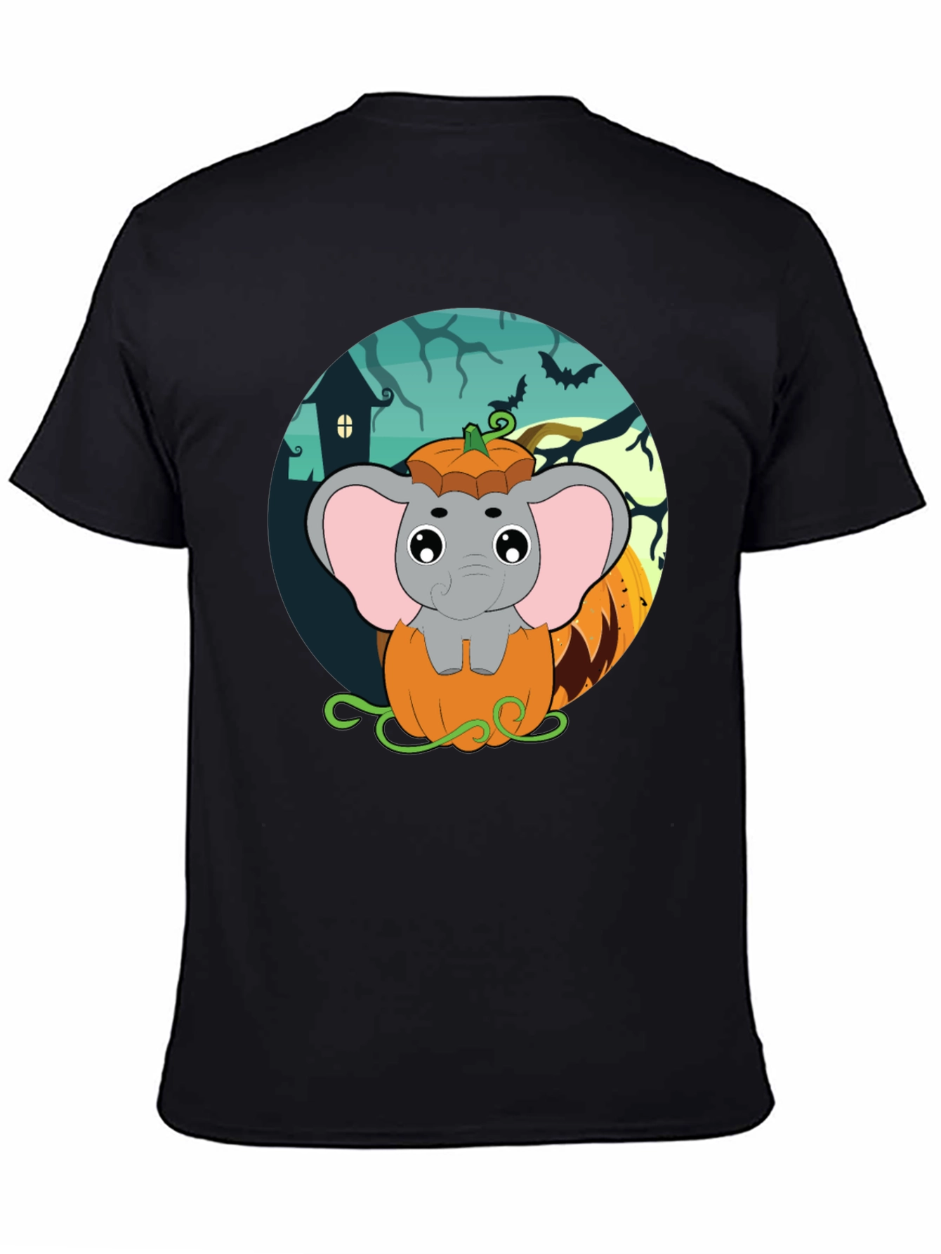Elephant in Pumpkin Halloween T-Shirt