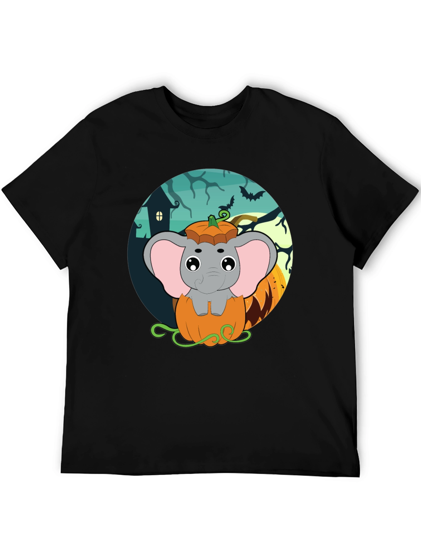 Elephant in Pumpkin Halloween T-Shirt