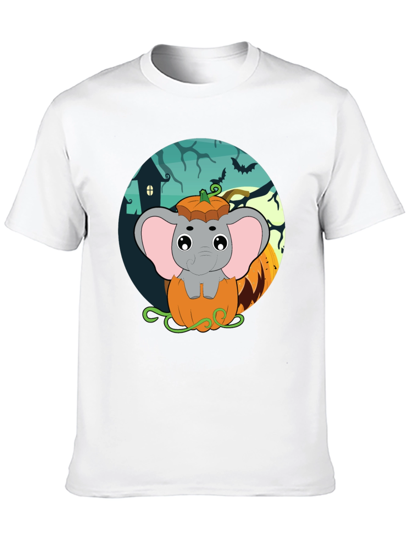Elephant in Pumpkin Halloween T-Shirt