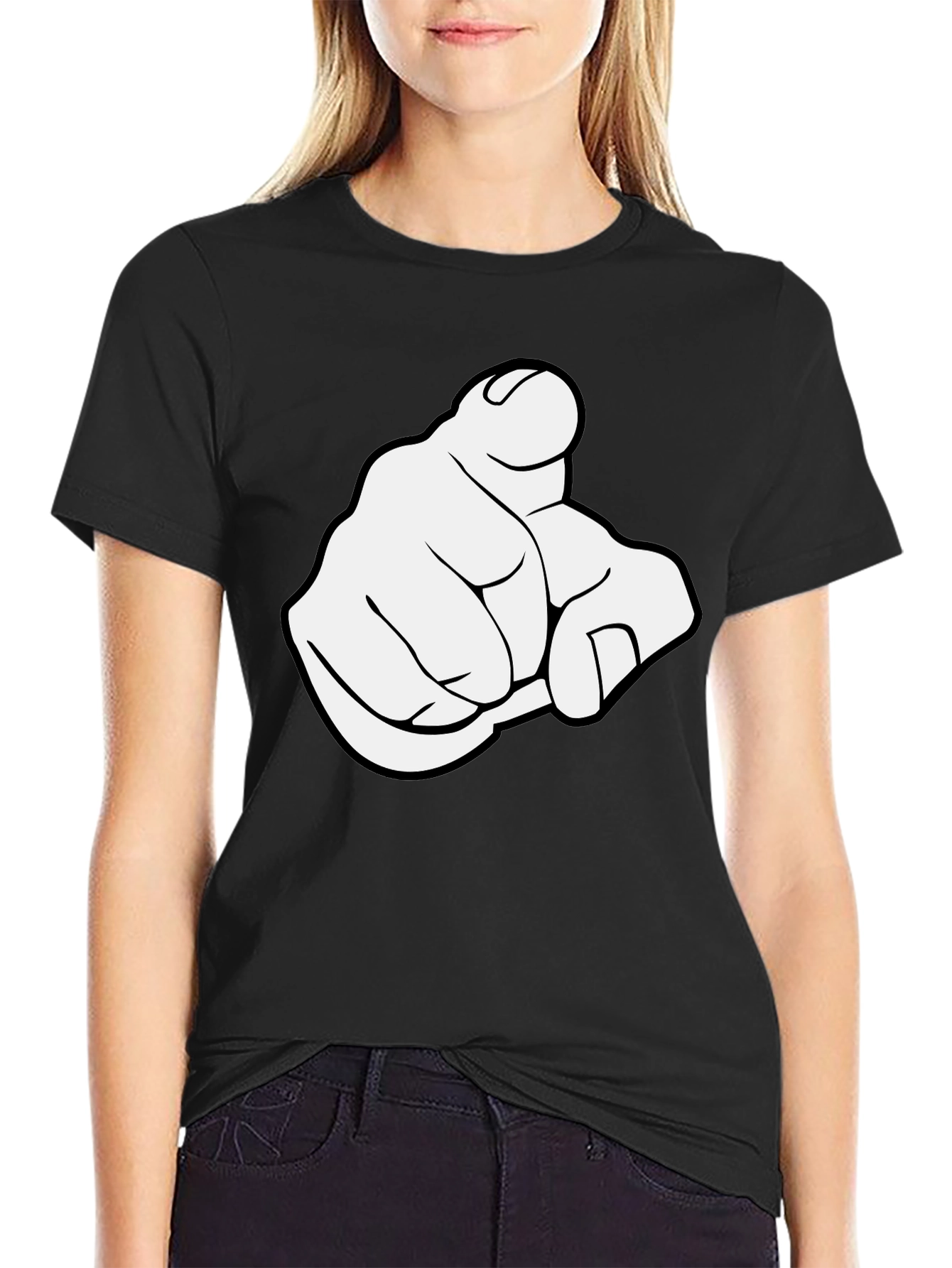 Pointing Finger Graphic T-Shirt