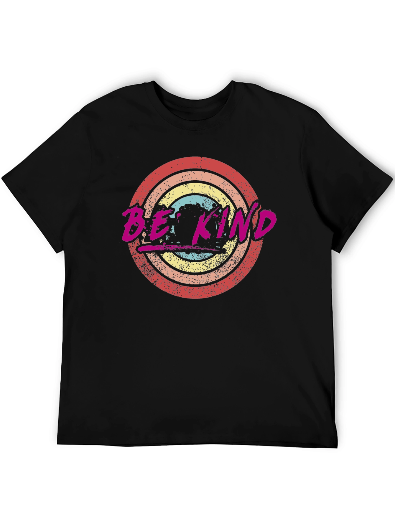 Be Kind Graphic Tee Retro Circle Design