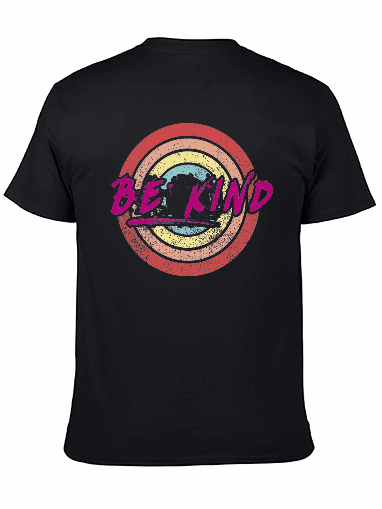Be Kind Graphic Tee Retro Circle Design