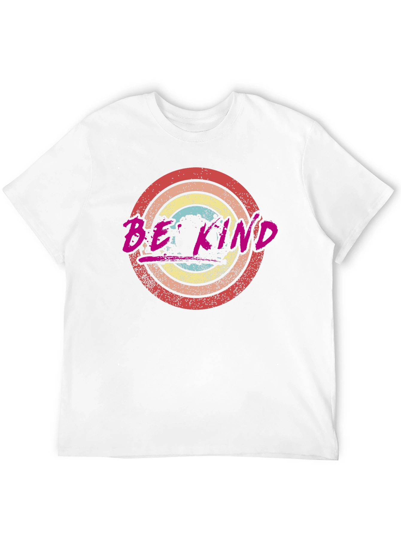 Be Kind Graphic Tee Retro Circle Design