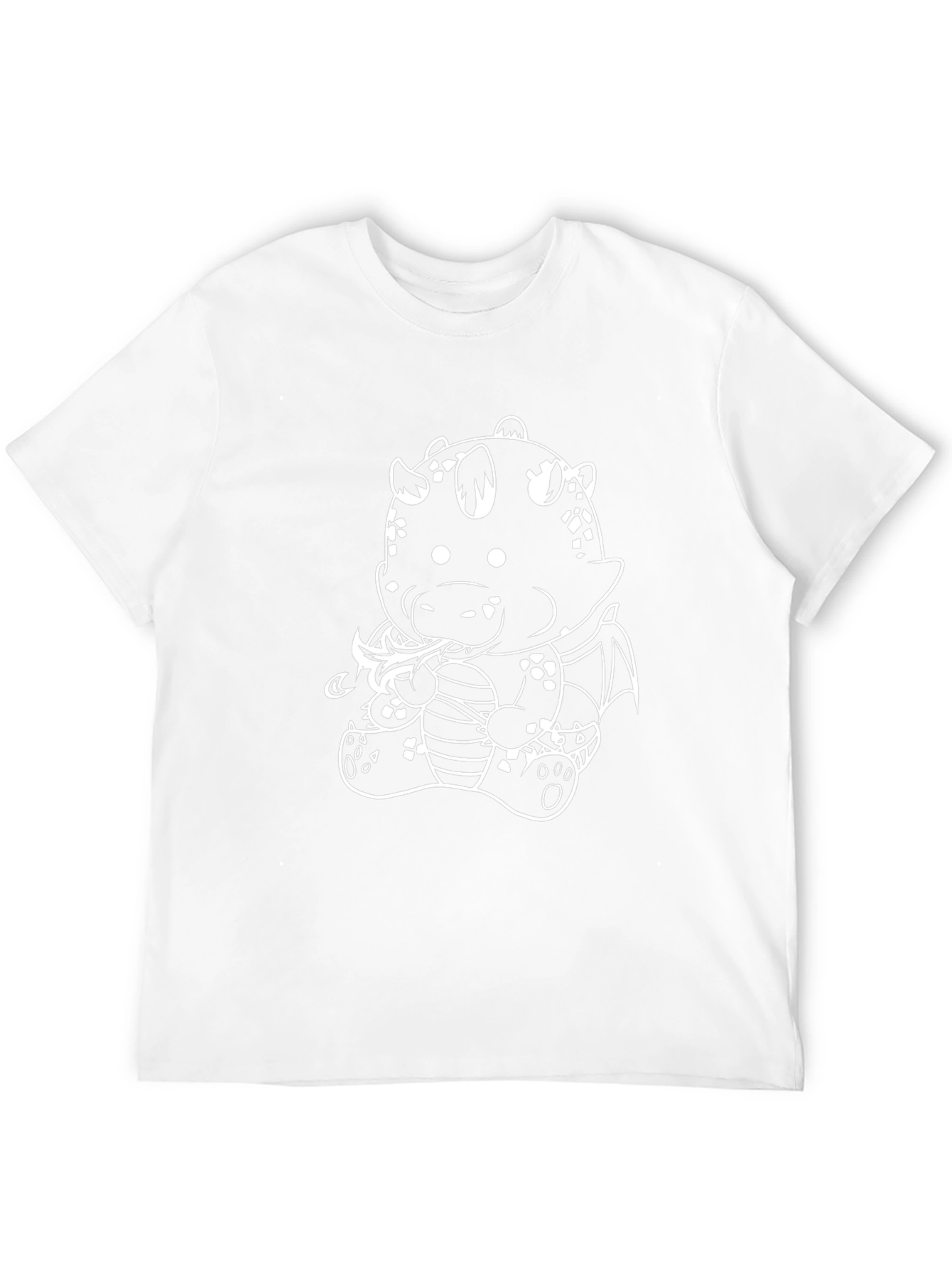 Cute Dragon Graphic Tee - Black Unisex T-Shirt