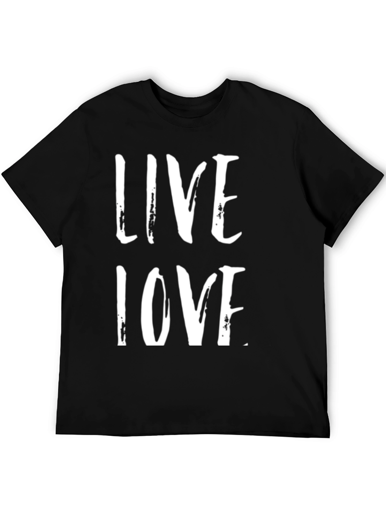 Live Love Graphic Tee - Black Casual T-Shirt