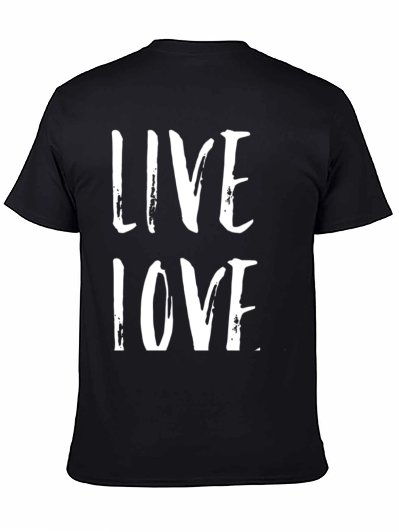 Live Love Graphic Tee - Black Casual T-Shirt