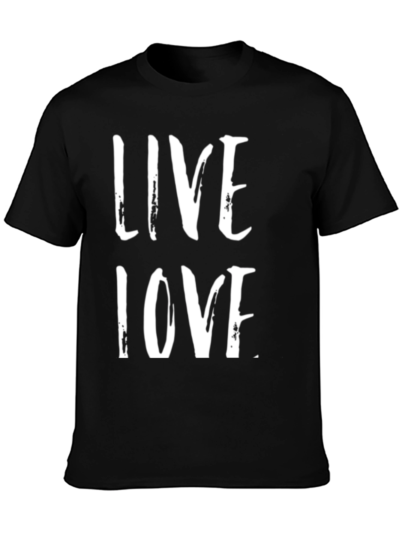 Live Love Graphic Tee - Black Casual T-Shirt