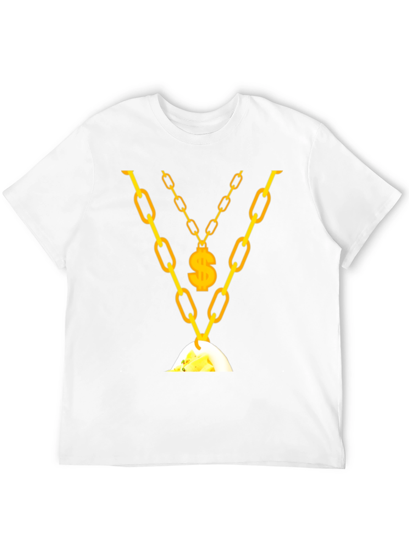 Mens Gold Chain & Money T-Shirt