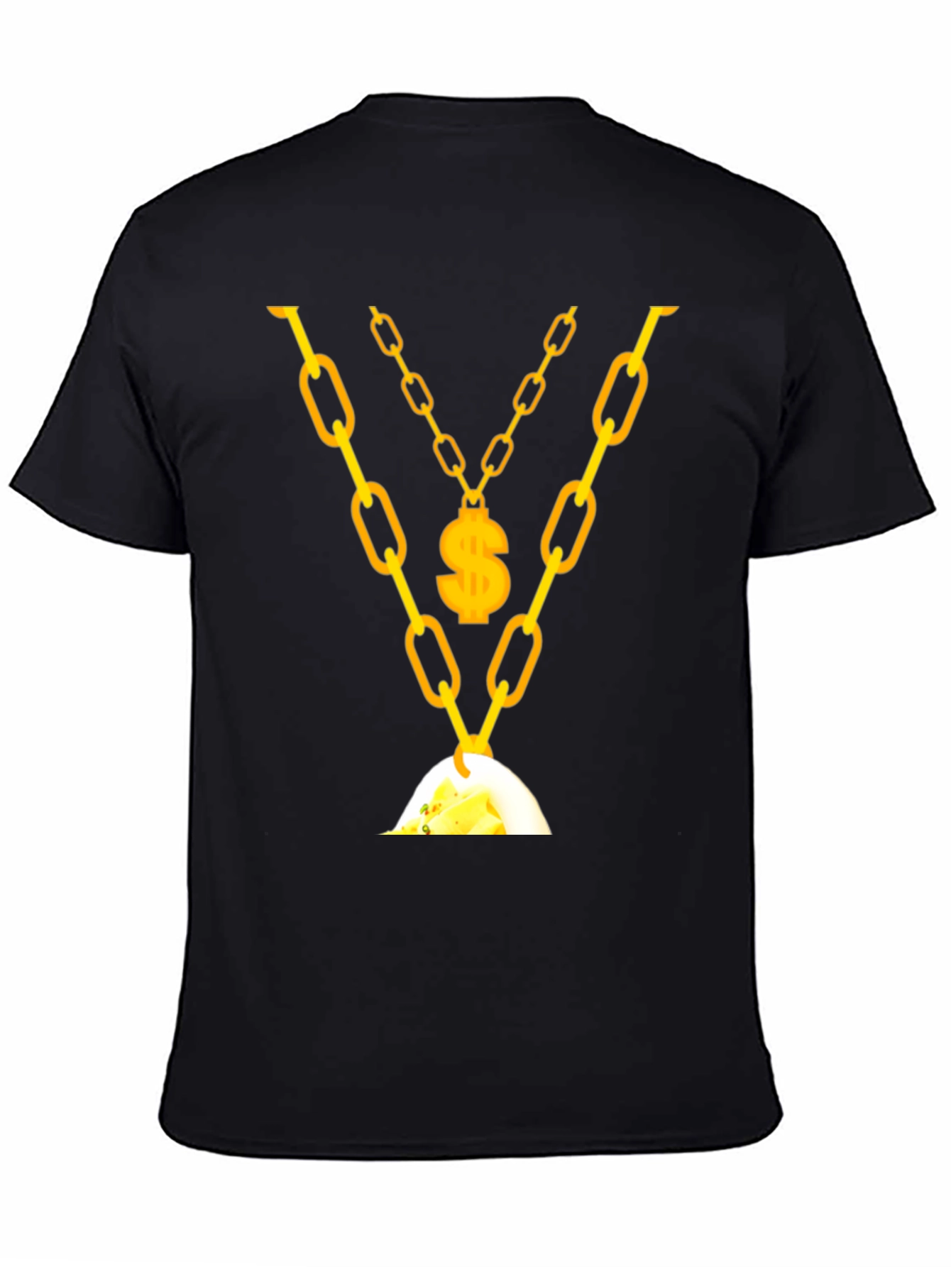 Mens Gold Chain & Money T-Shirt
