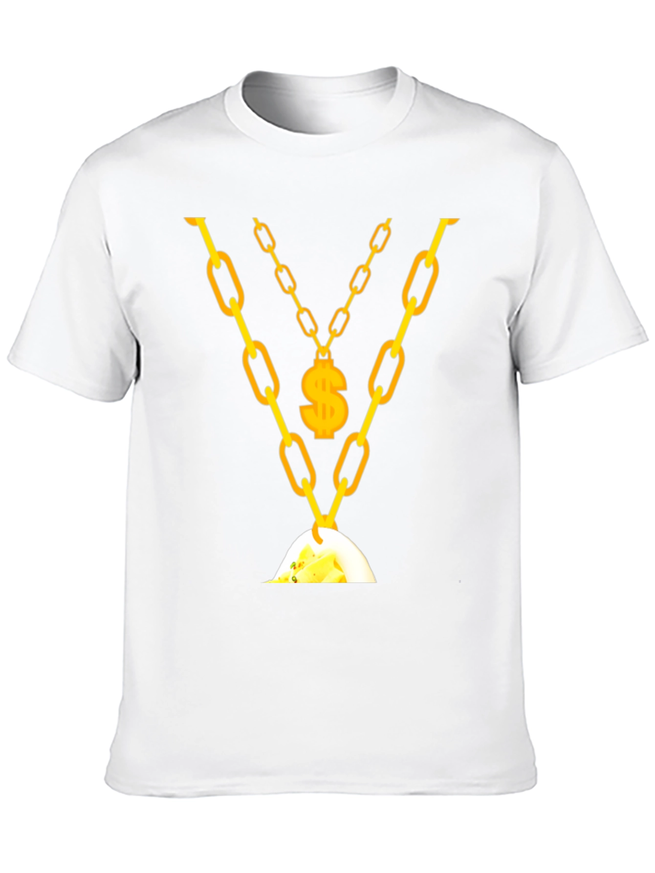 Mens Gold Chain & Money T-Shirt
