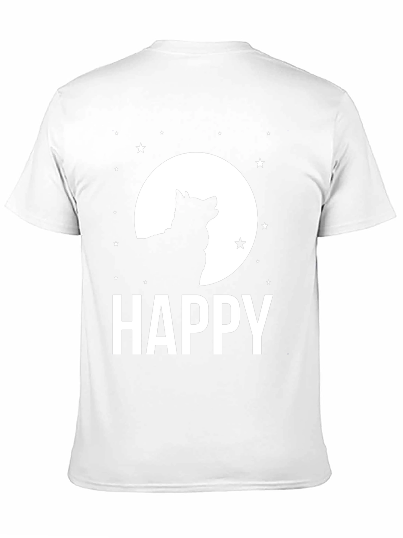 Happy Wolf Moon Black T-Shirt
