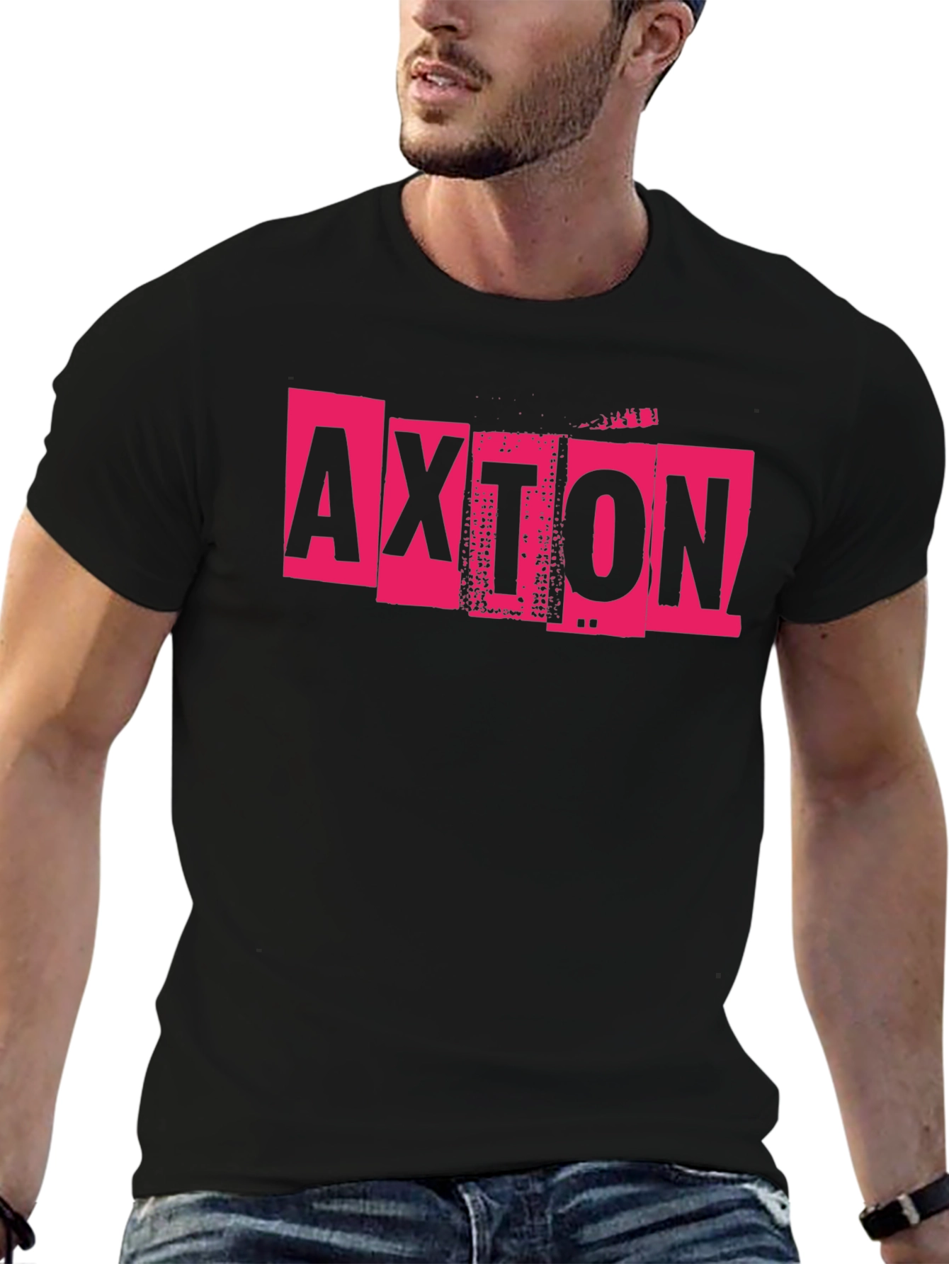 Axton Graphic Print Black T-Shirt