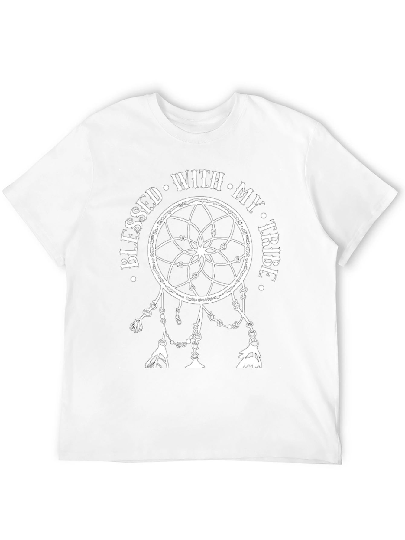 Blessed With My Tribe Dreamcatcher Black T-Shirt