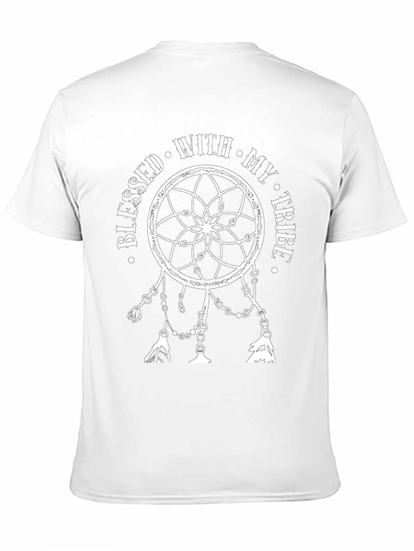 Blessed With My Tribe Dreamcatcher Black T-Shirt