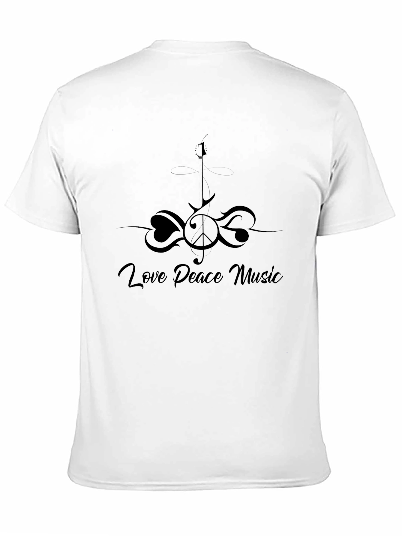 Love Peace Music Black T-Shirt