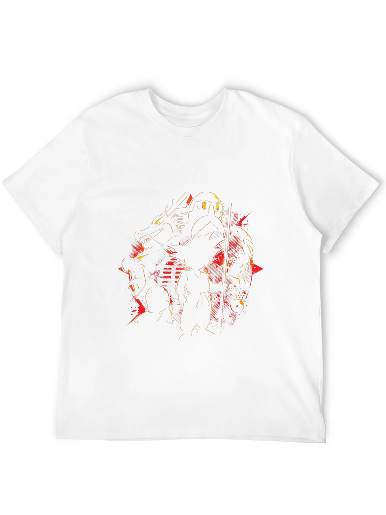 Retro Anime Graphic T-Shirt - Black Crew Neck Tee