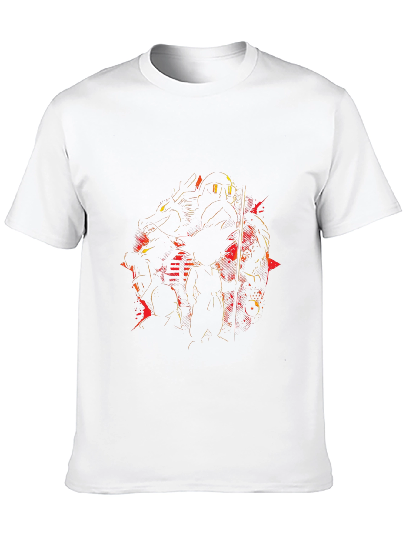 Retro Anime Graphic T-Shirt - Black Crew Neck Tee