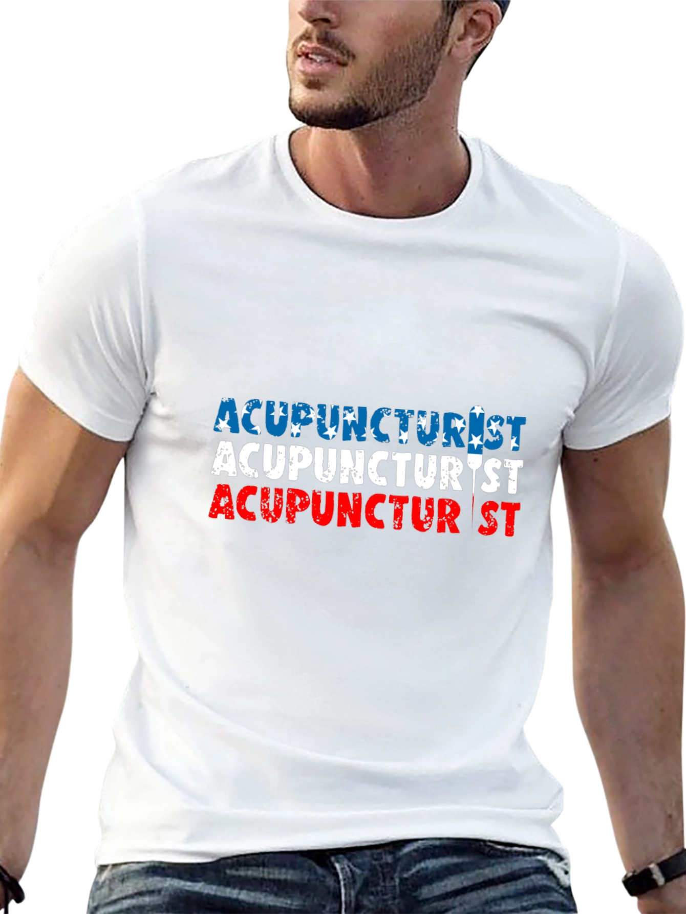Acupuncturist American Flag T-Shirt