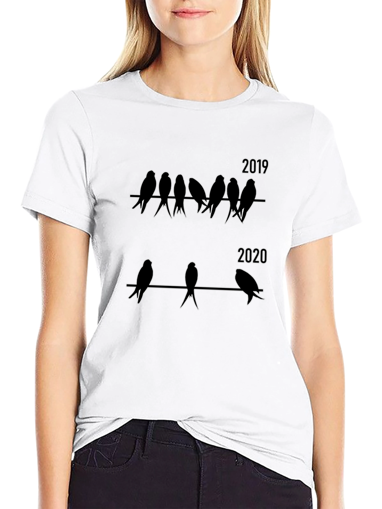 2019 vs 2020 Bird T-Shirt Funny Pandemic Humor