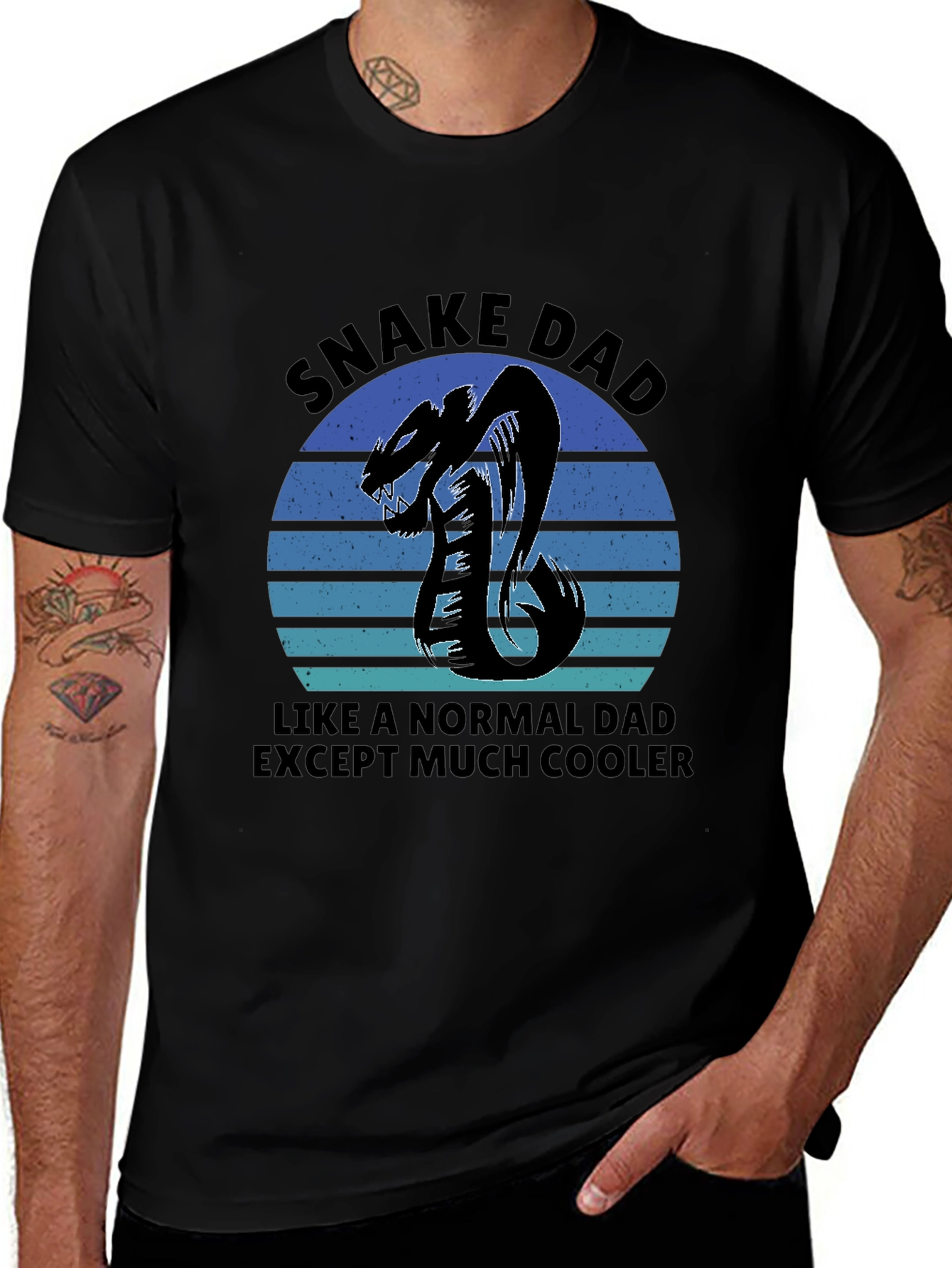 Snake Dad Graphic T-Shirt - Cool Dad Style