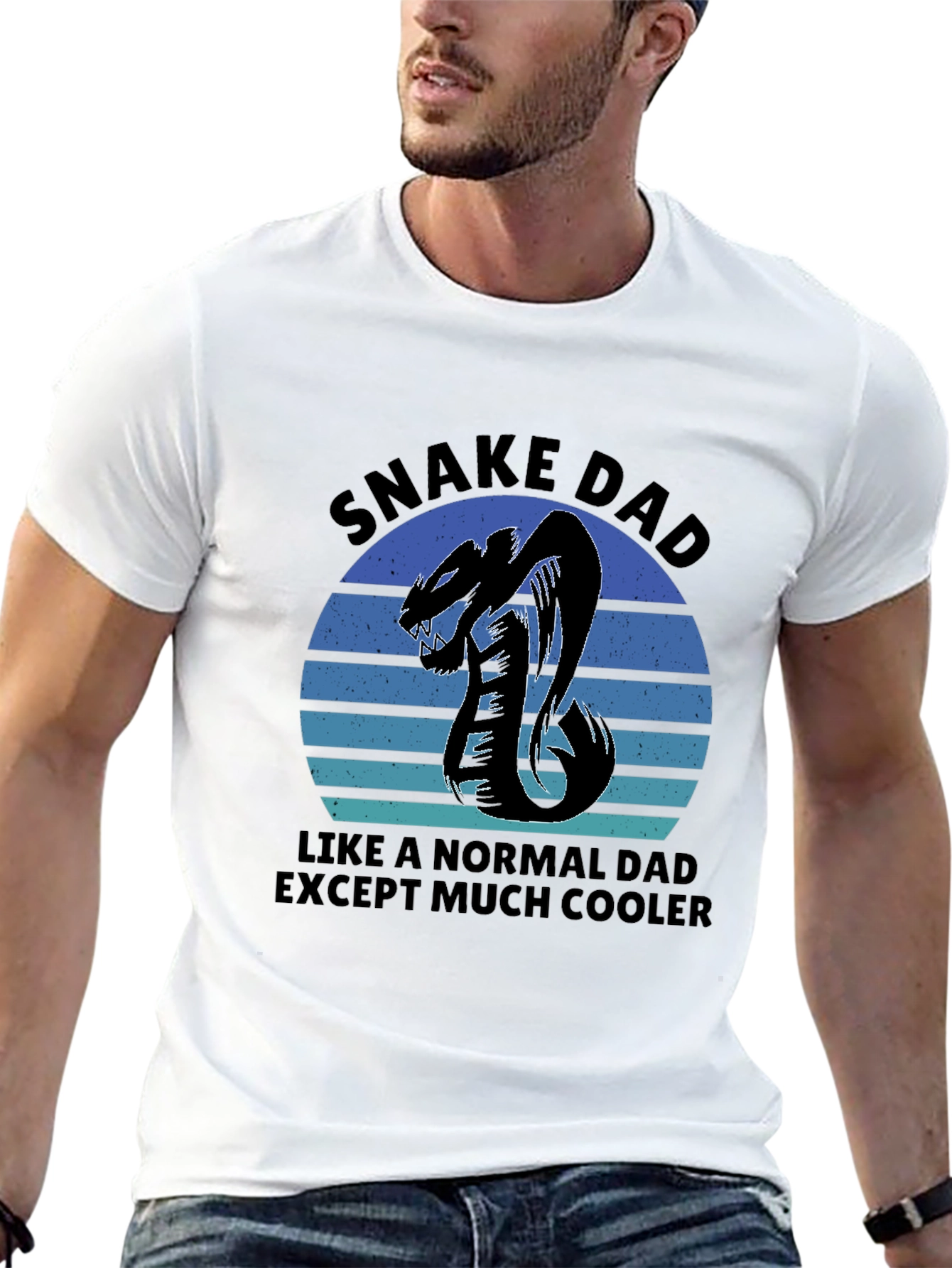 Snake Dad Graphic T-Shirt - Cool Dad Style