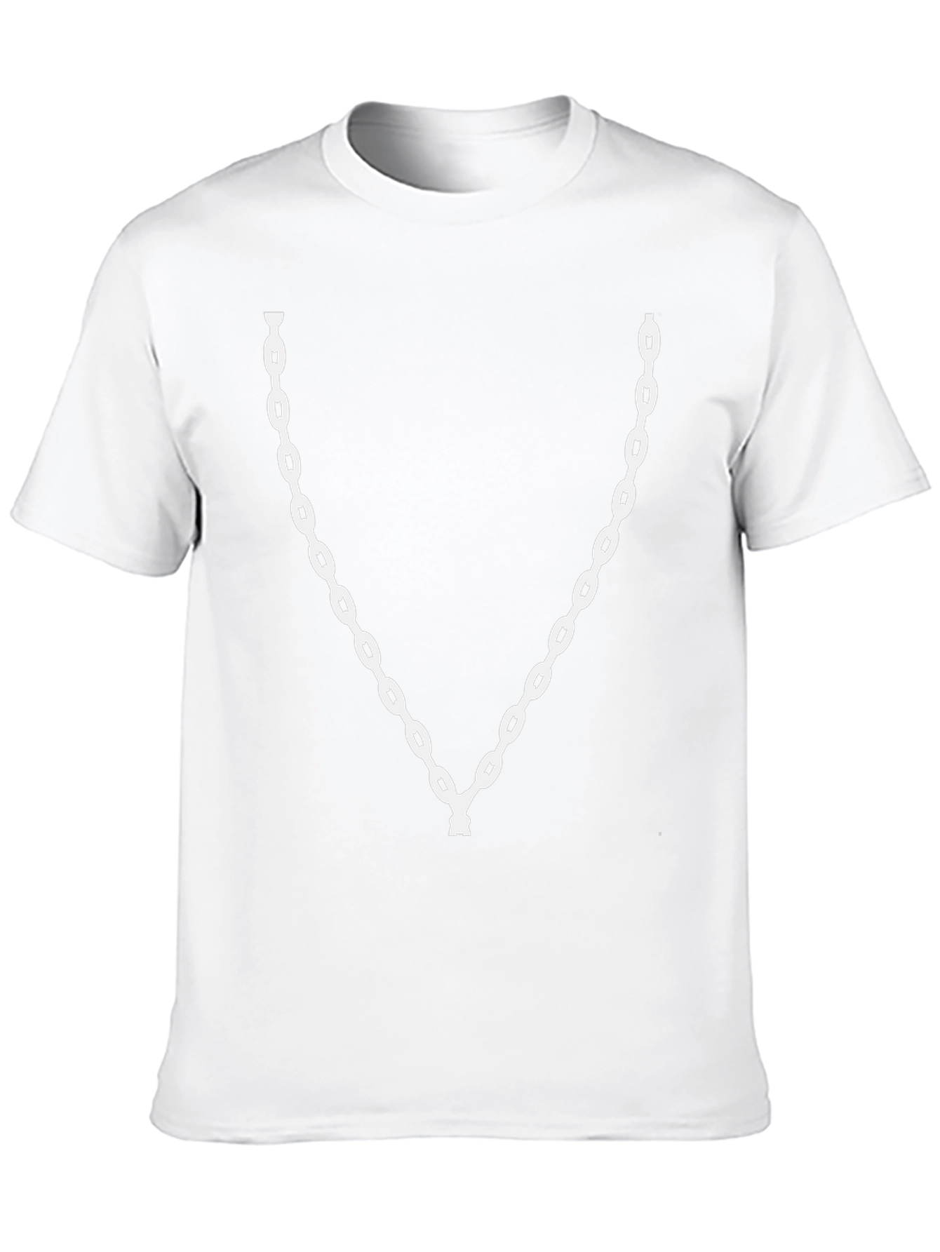 Chain Graphic Black T-Shirt - Casual Style