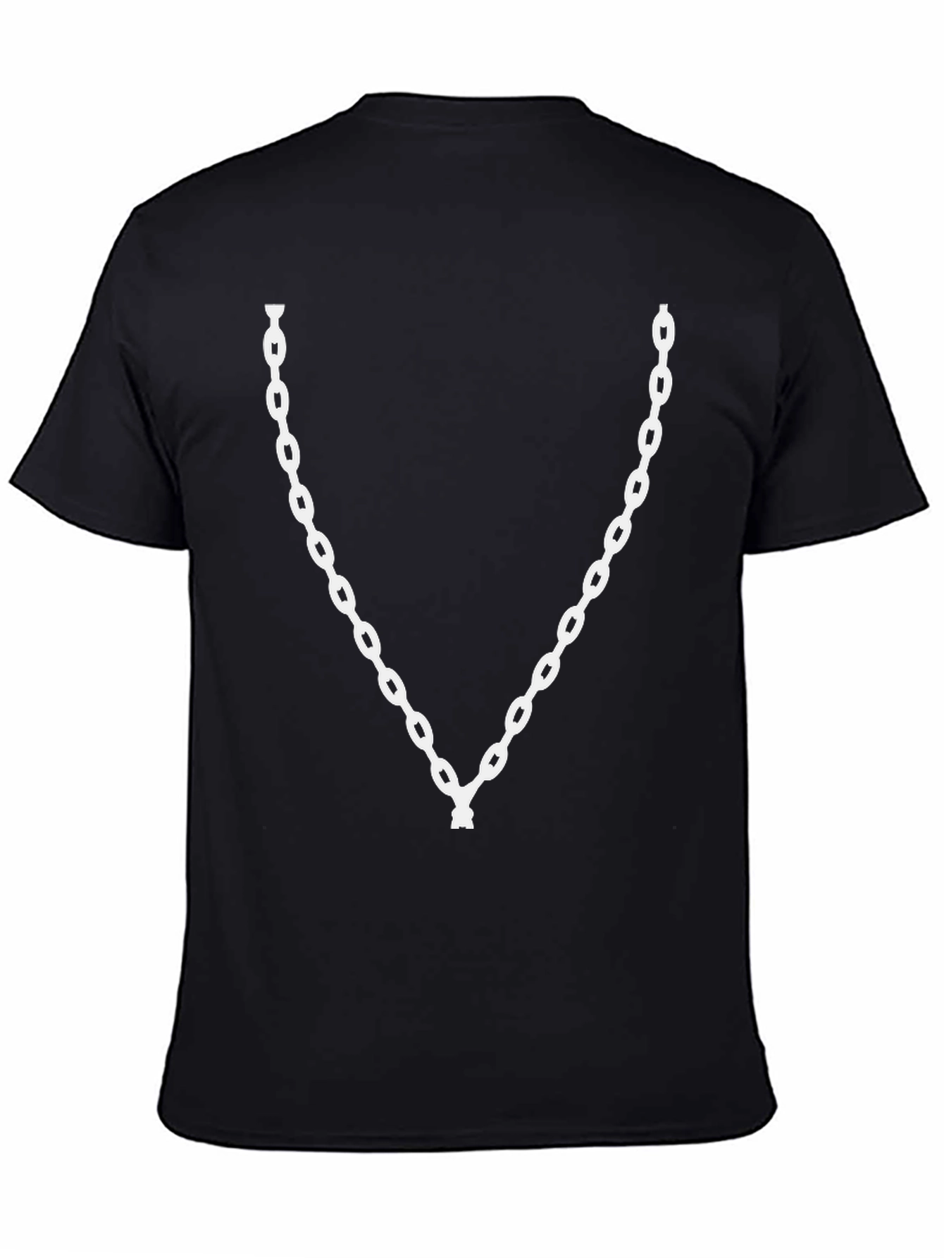 Chain Graphic Black T-Shirt - Casual Style