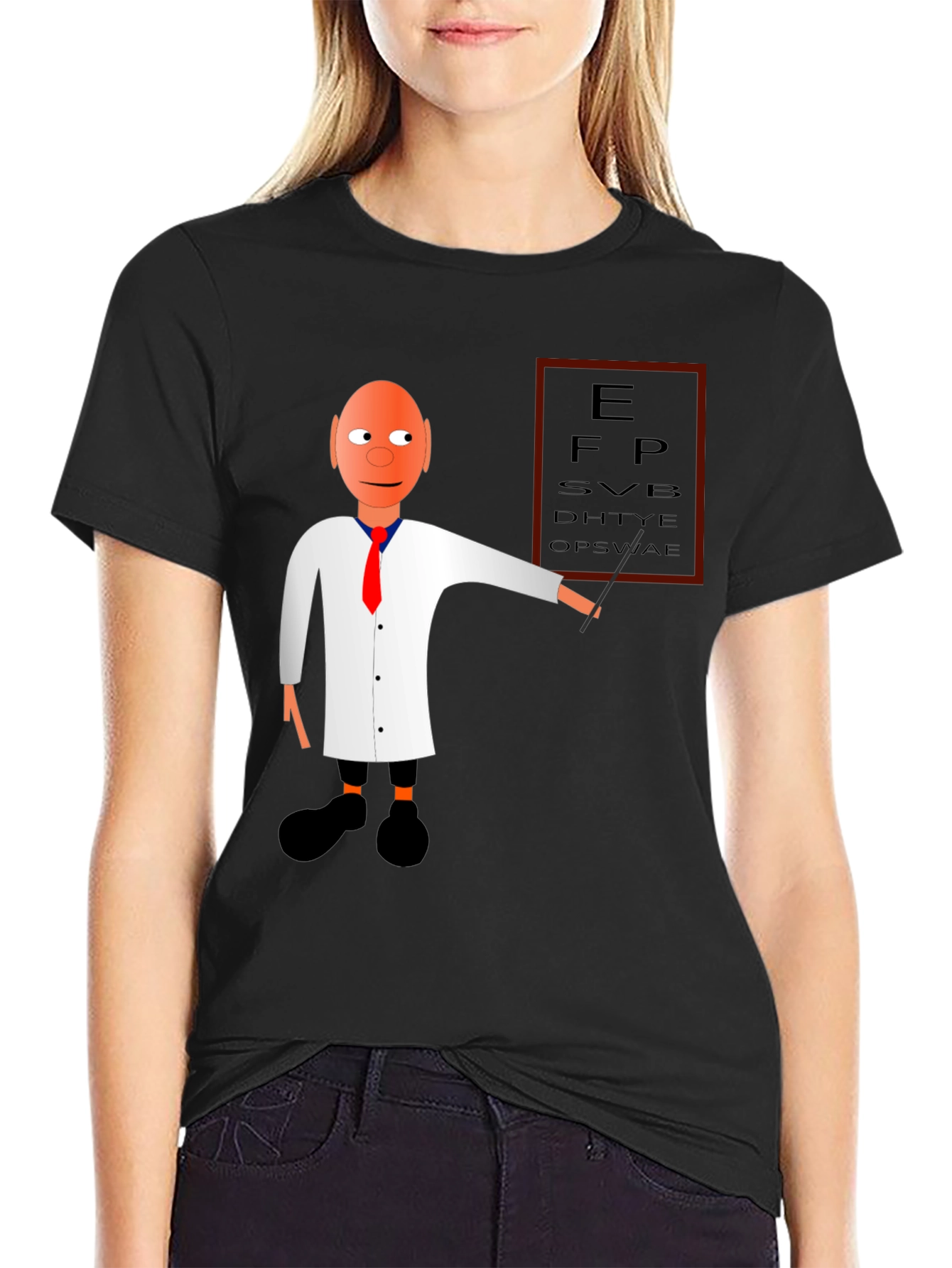 Eye Exam Cartoon Graphic T-Shirt