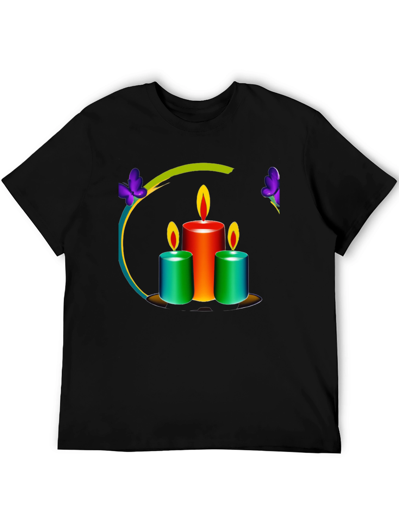 Candle Art Black T-Shirt