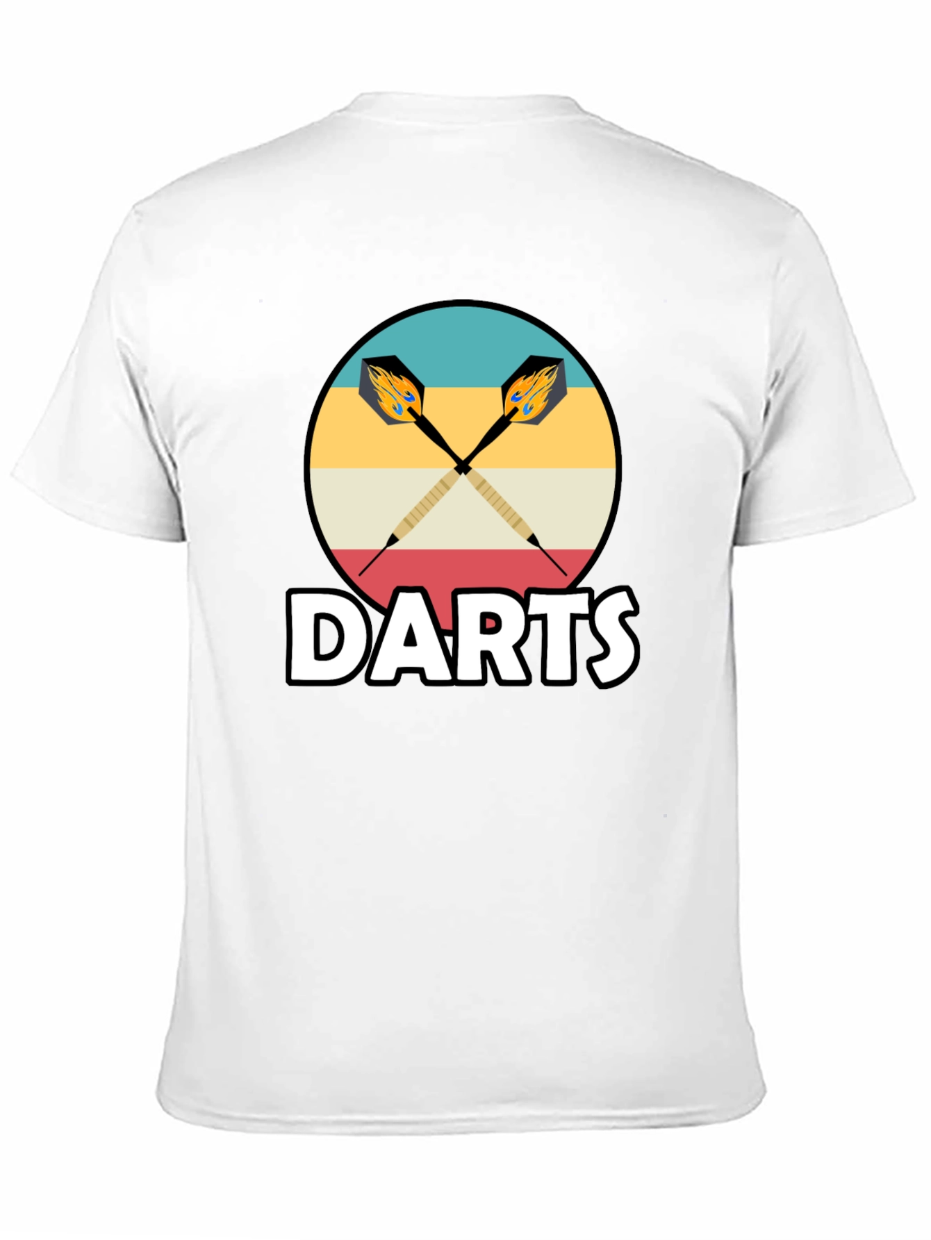 Darts Graphic Tee - Retro Style Dartboard Shirt