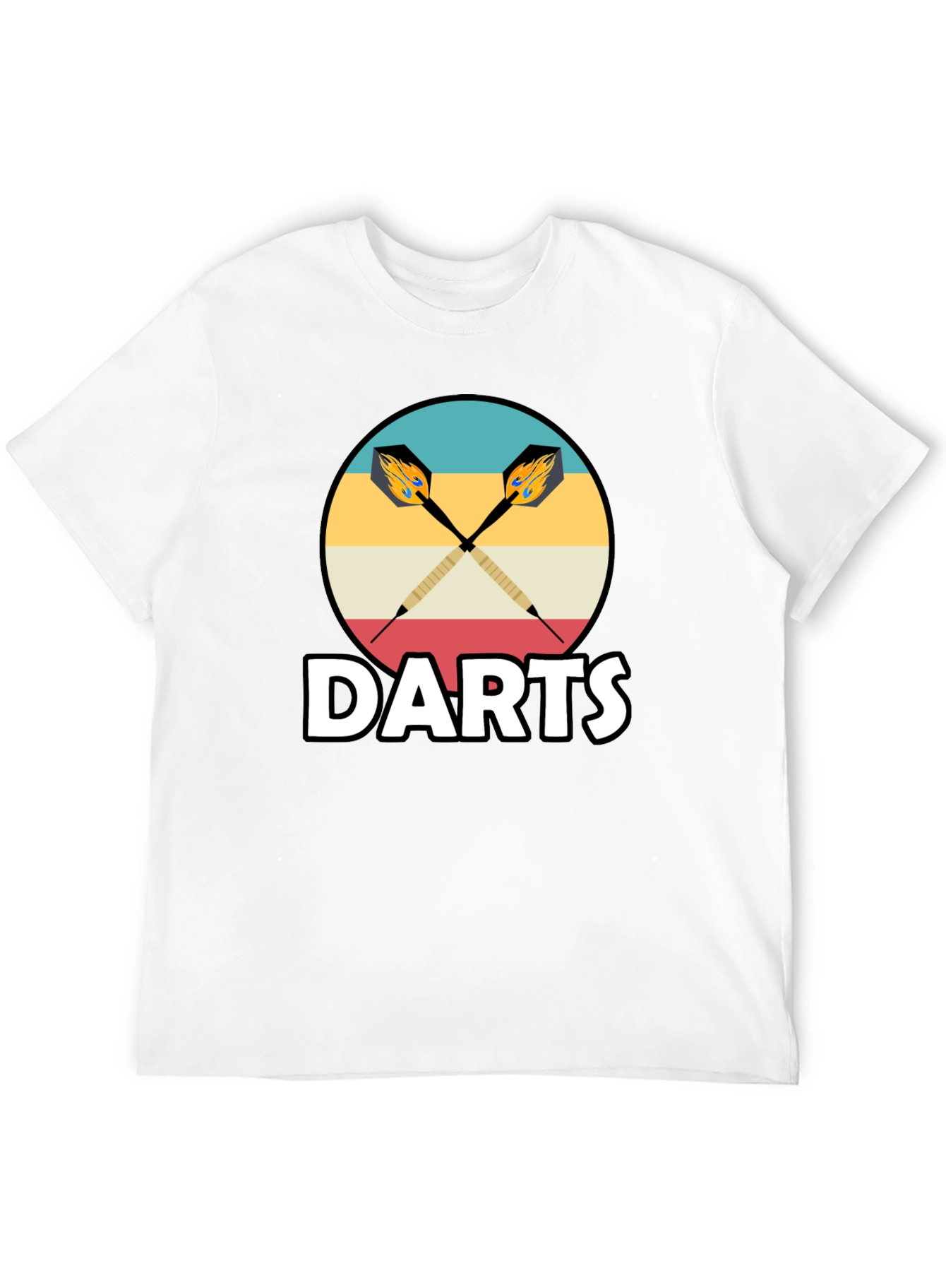 Darts Graphic Tee - Retro Style Dartboard Shirt