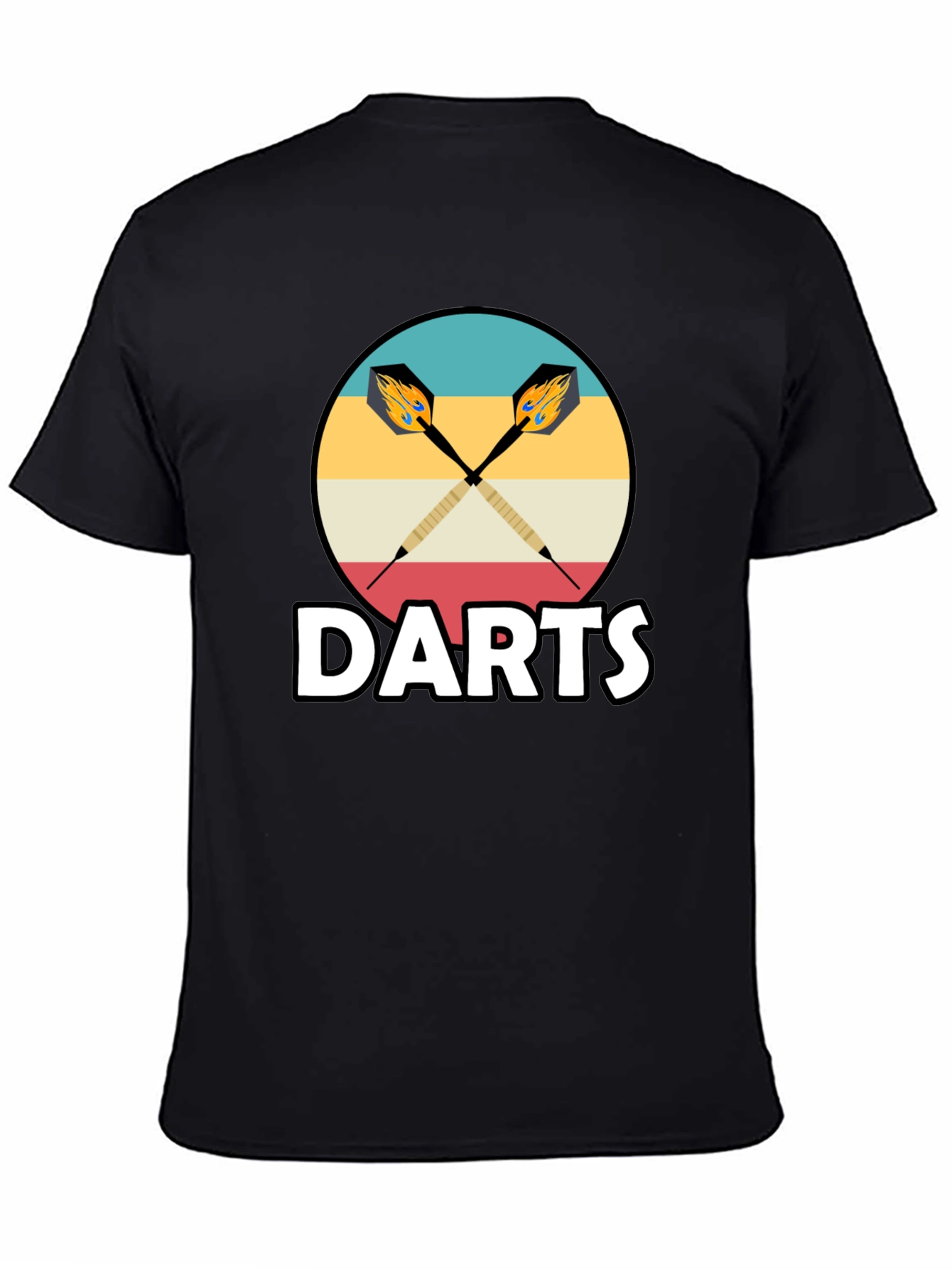 Darts Graphic Tee - Retro Style Dartboard Shirt