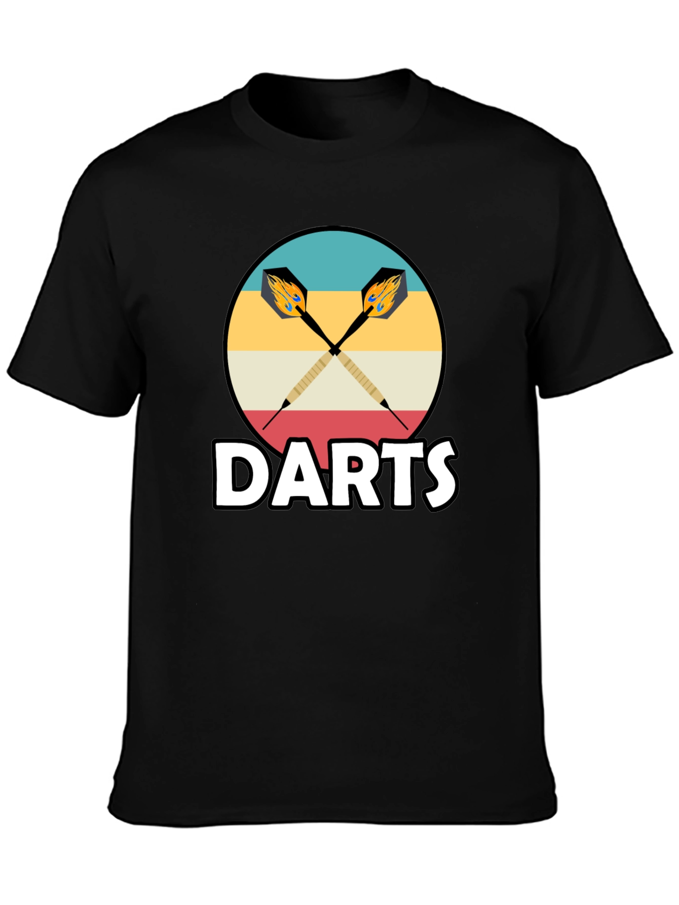 Darts Graphic Tee - Retro Style Dartboard Shirt