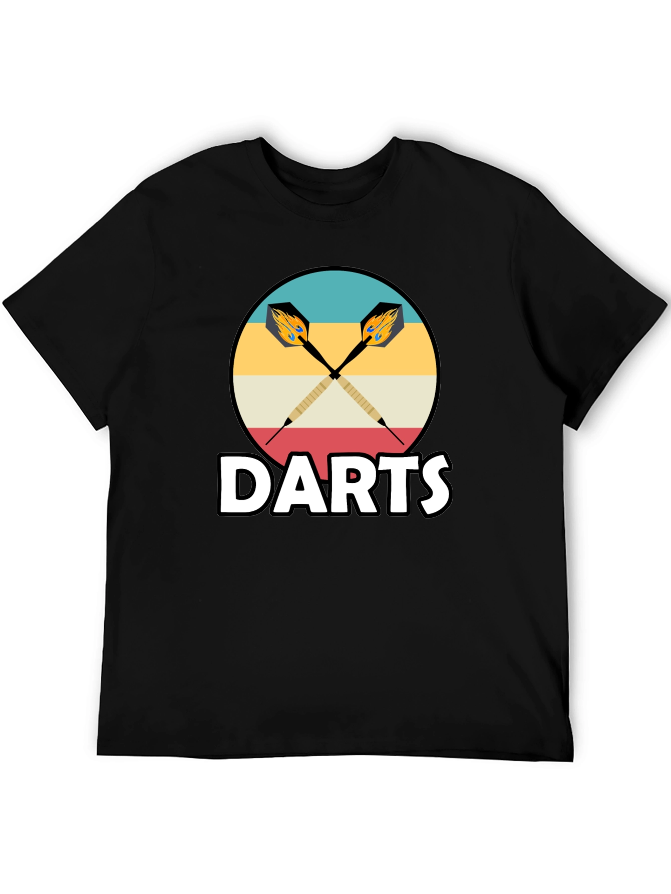 Darts Graphic Tee - Retro Style Dartboard Shirt