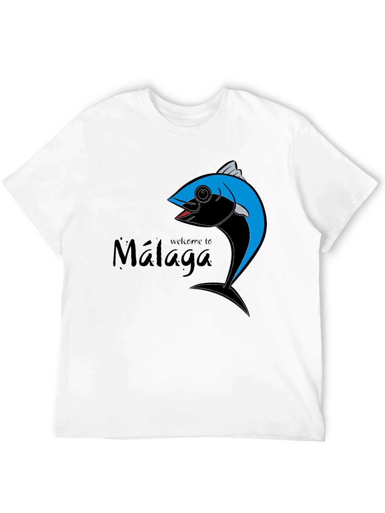 Welcome to Malaga Fish Graphic T-Shirt
