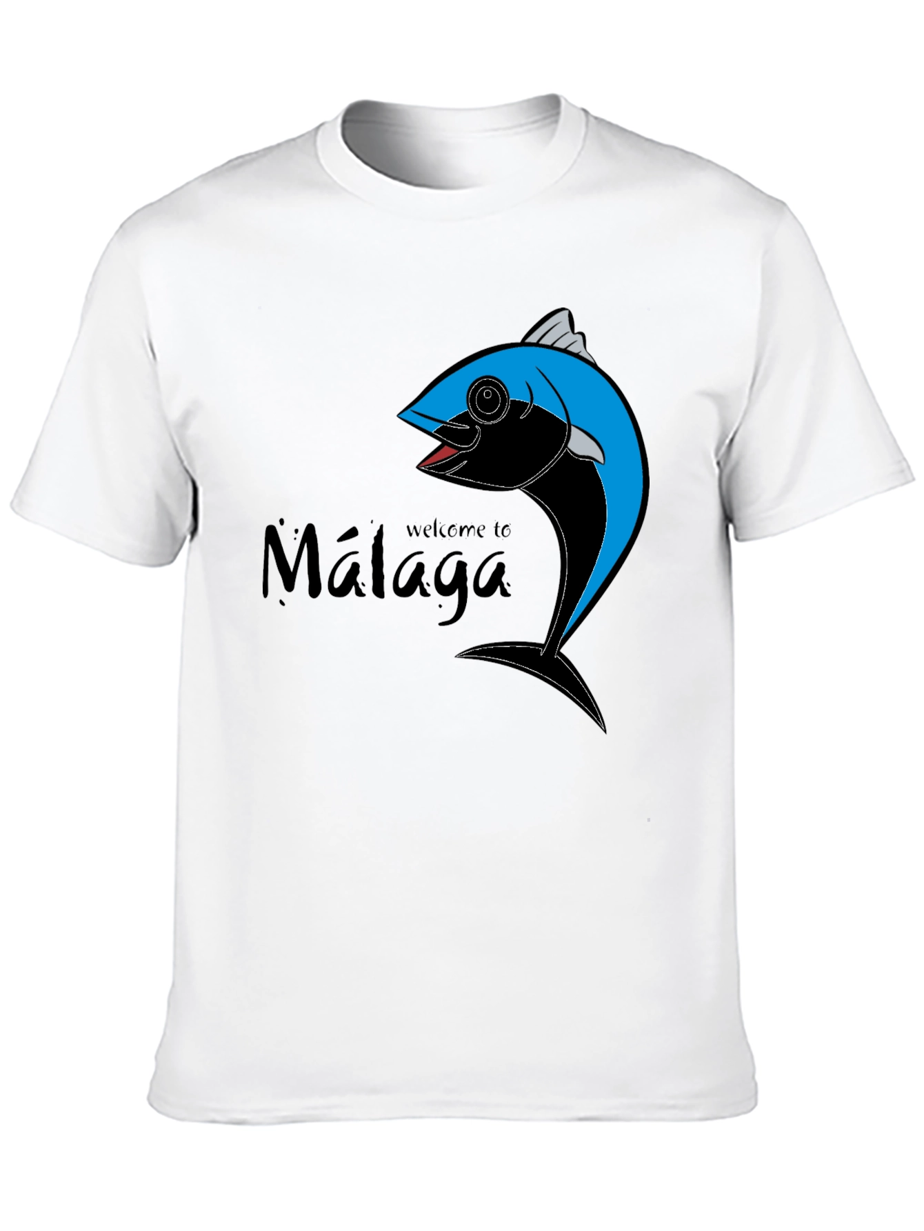 Welcome to Malaga Fish Graphic T-Shirt