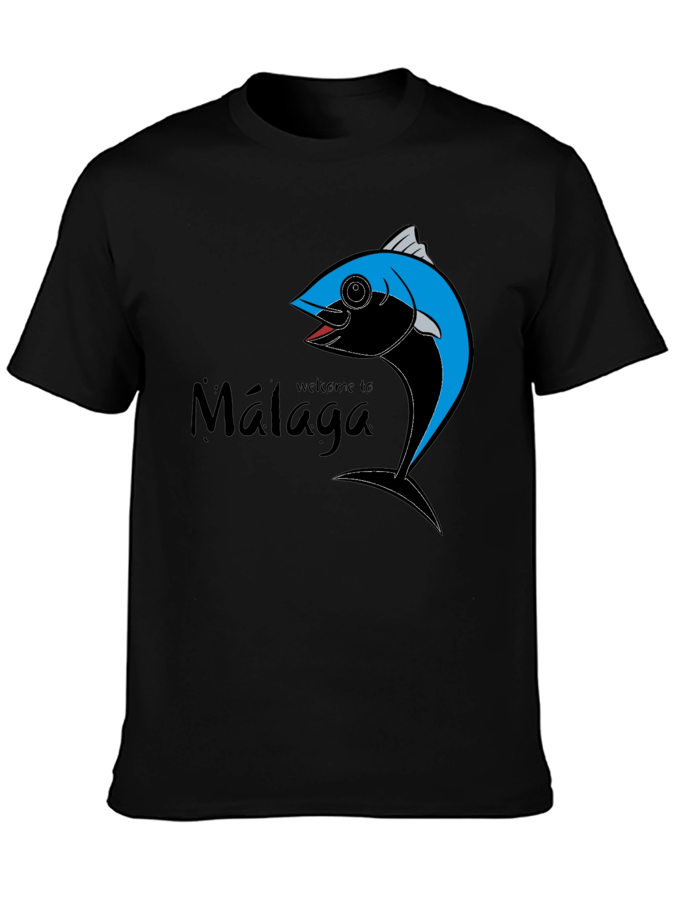Welcome to Malaga Fish Graphic T-Shirt