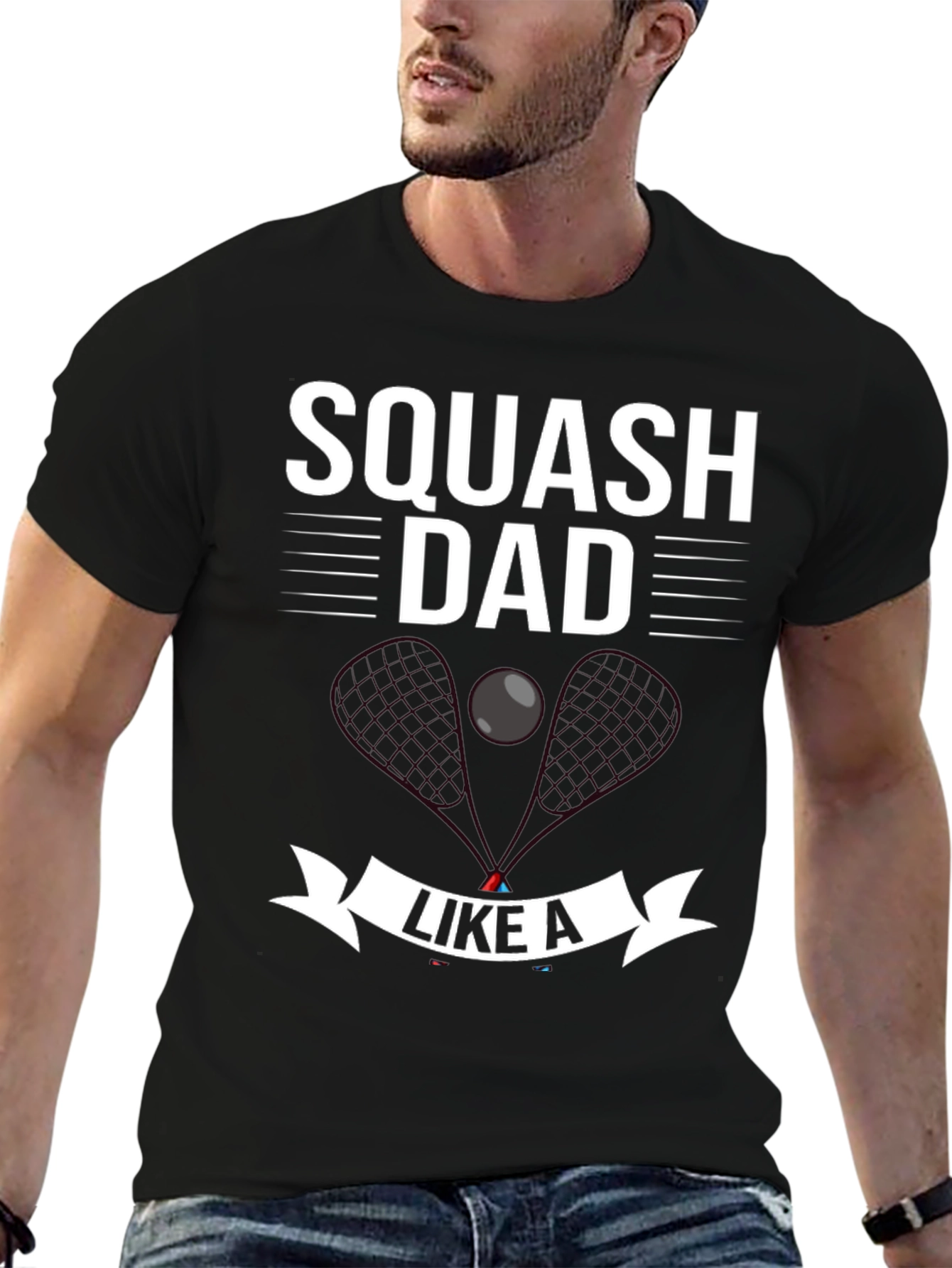 Squash Dad Graphic T-Shirt for Squash Lovers