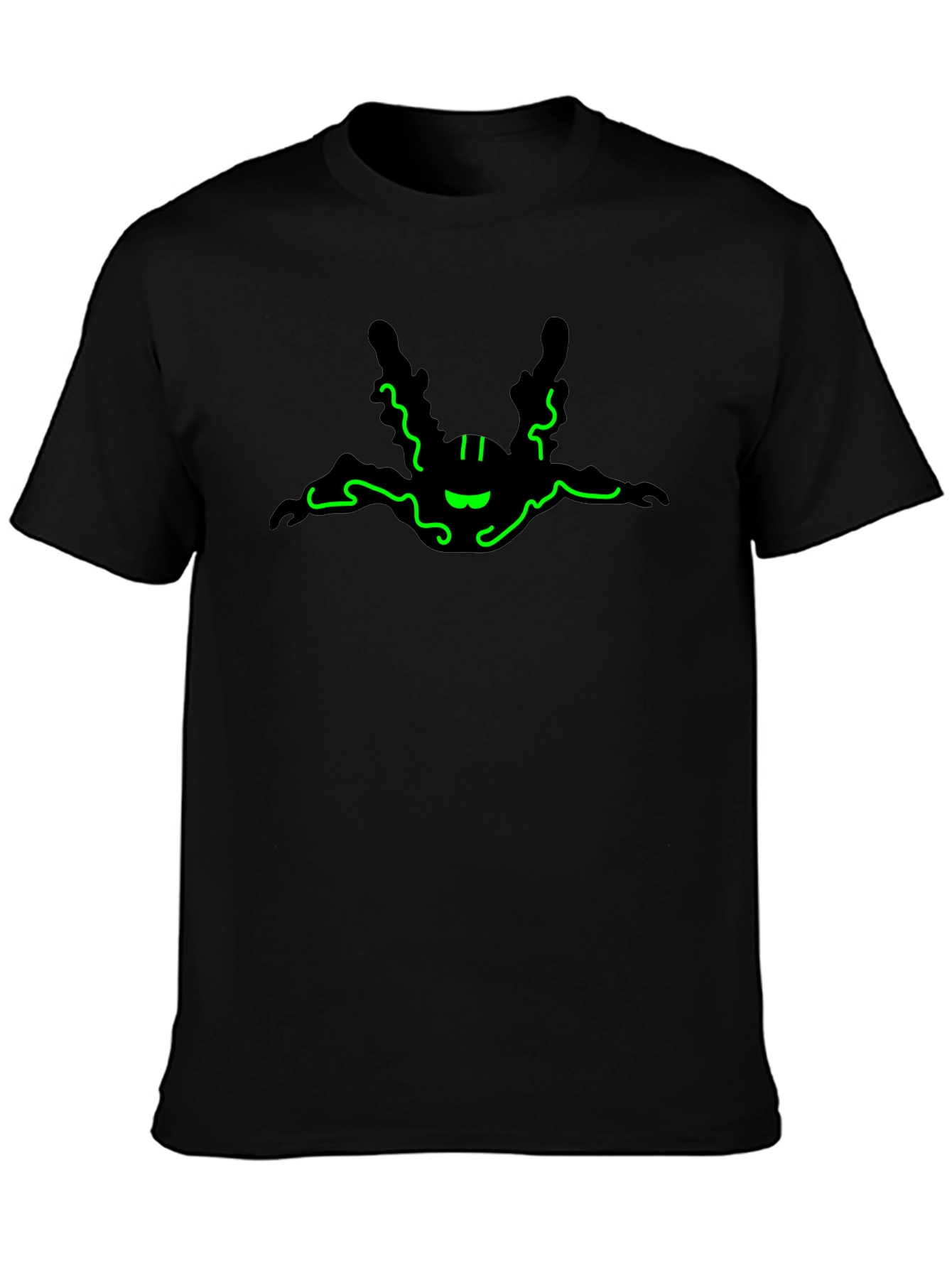 Neon Green Skydiver Graphic T-Shirt
