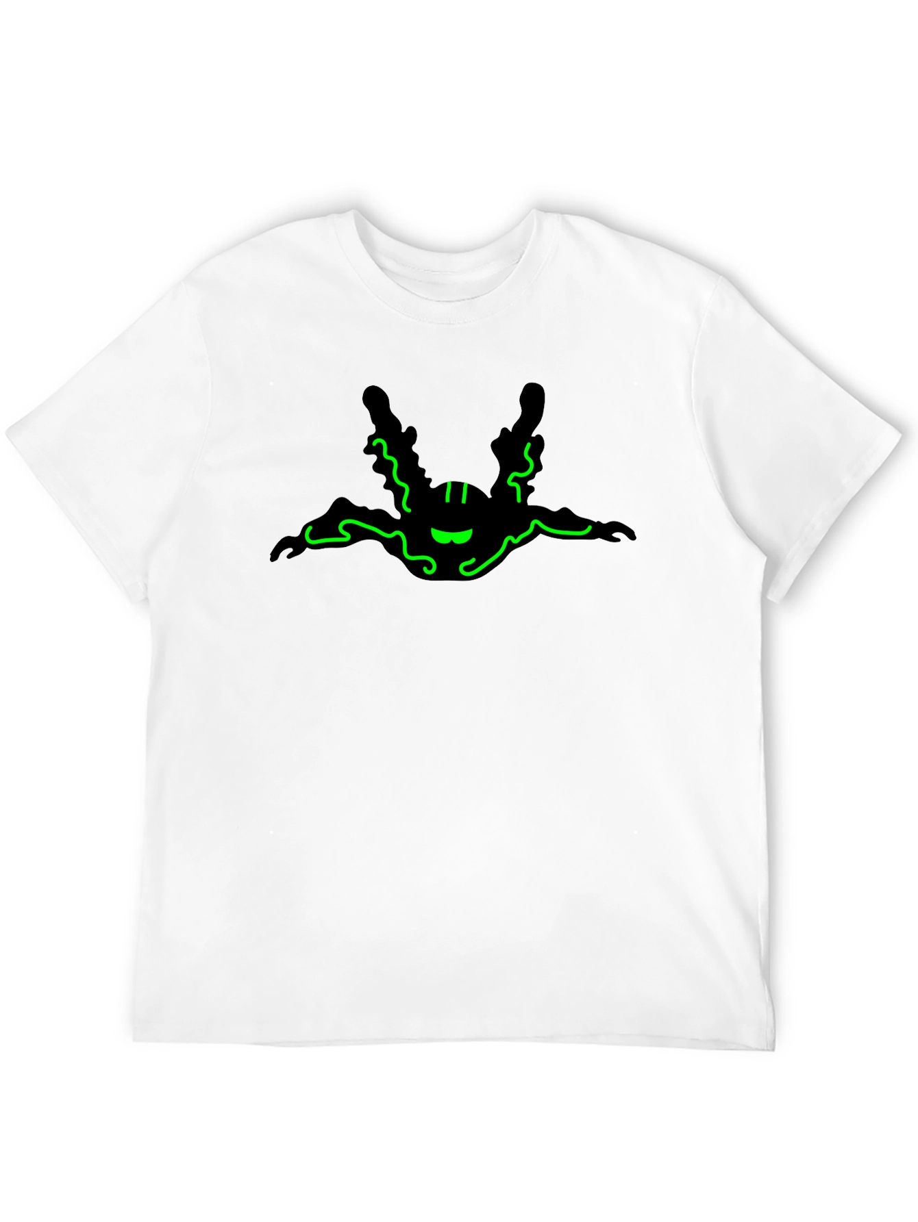 Neon Green Skydiver Graphic T-Shirt