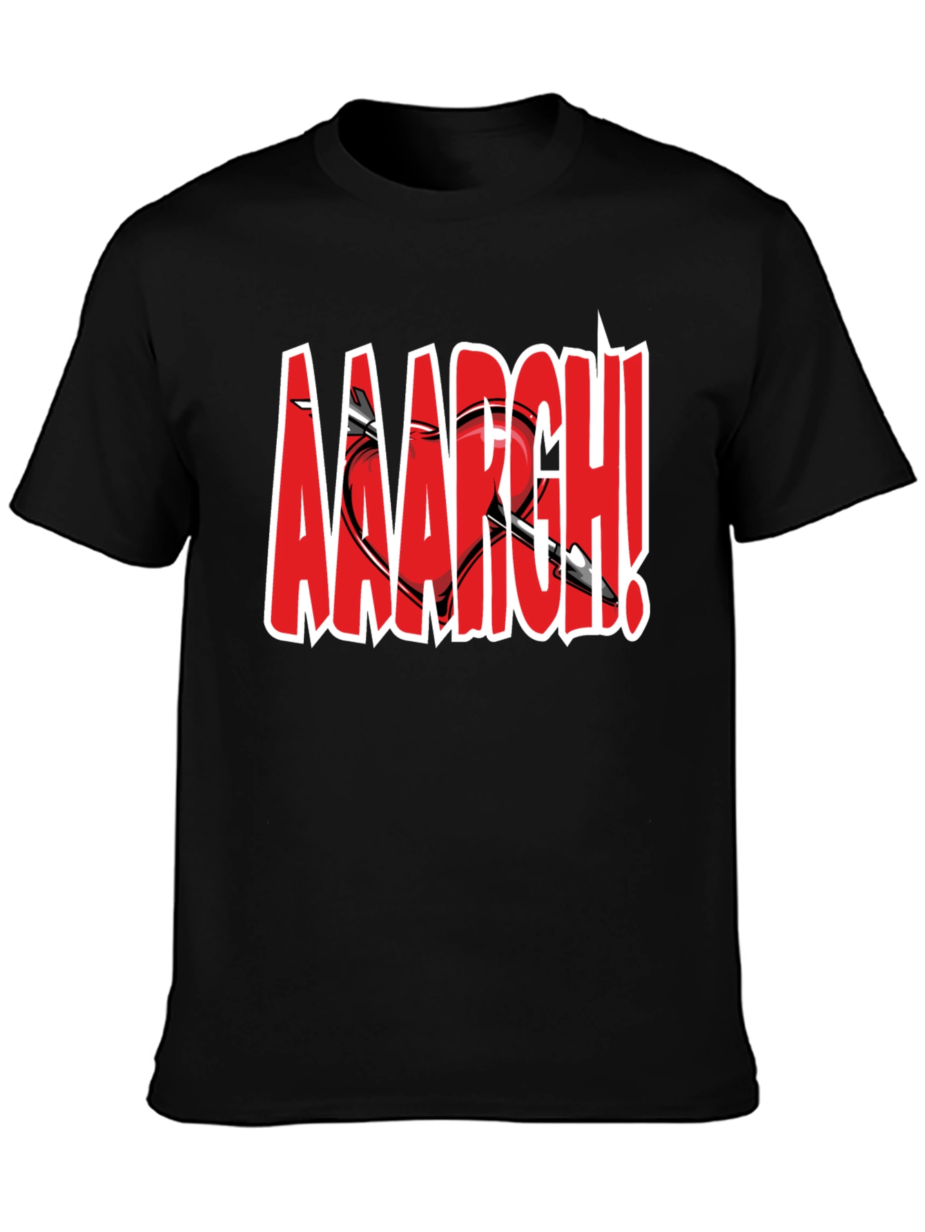 Aaargh Valentines Heart Arrow T-Shirt