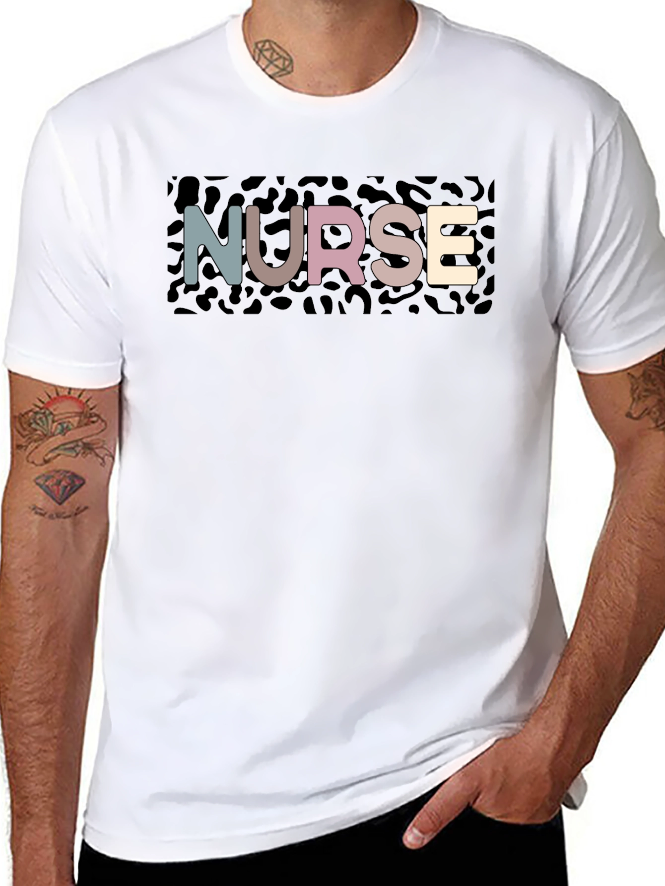 Nurse Leopard Print T-Shirt - Stylish Healthcare Apparel