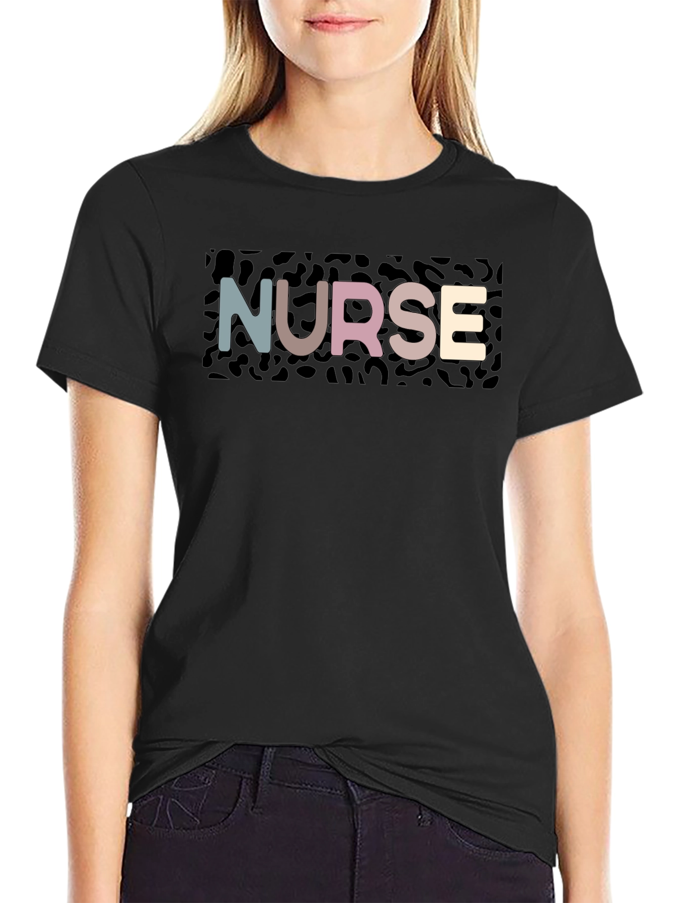 Nurse Leopard Print T-Shirt - Stylish Healthcare Apparel