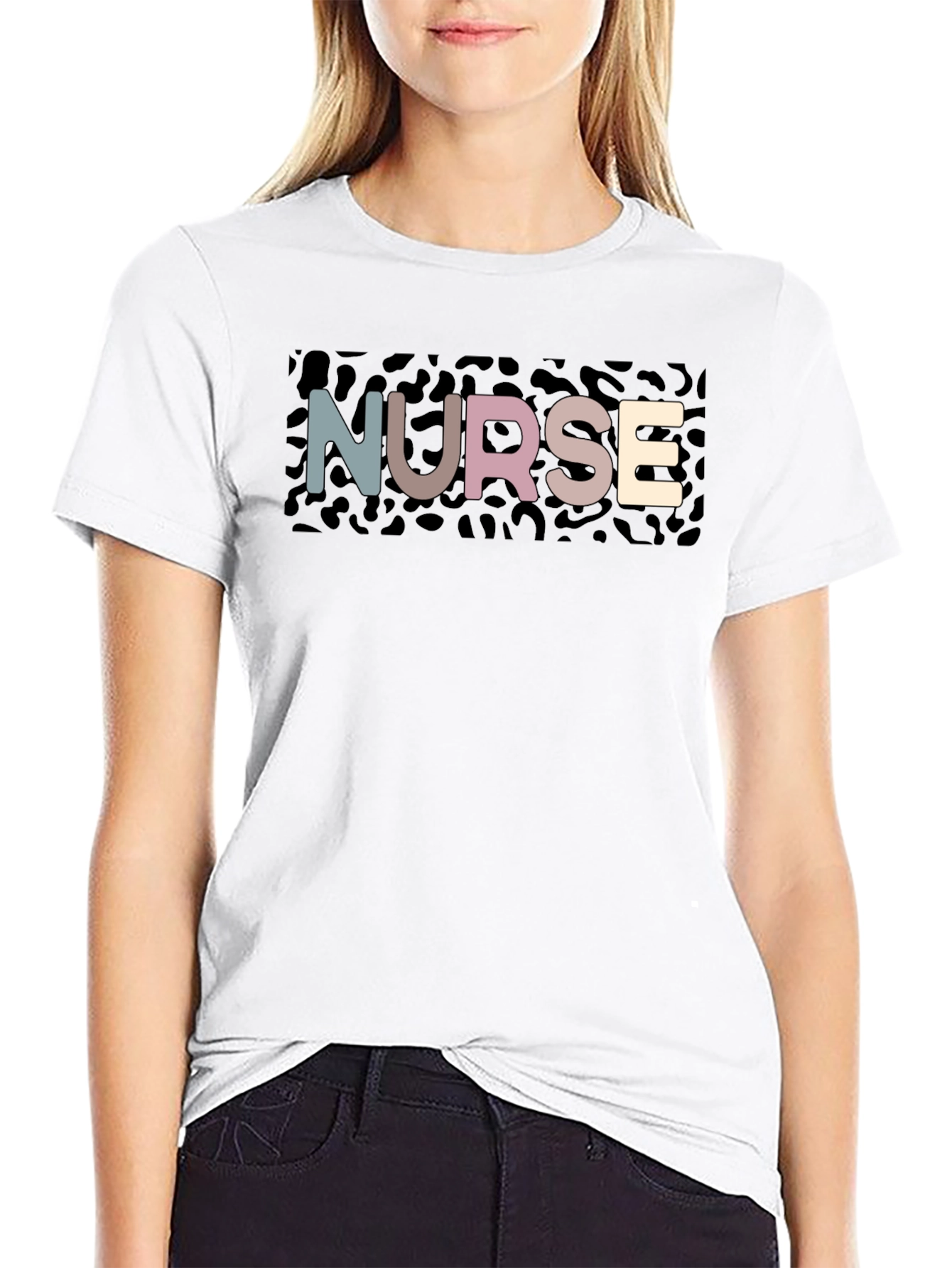 Nurse Leopard Print T-Shirt - Stylish Healthcare Apparel
